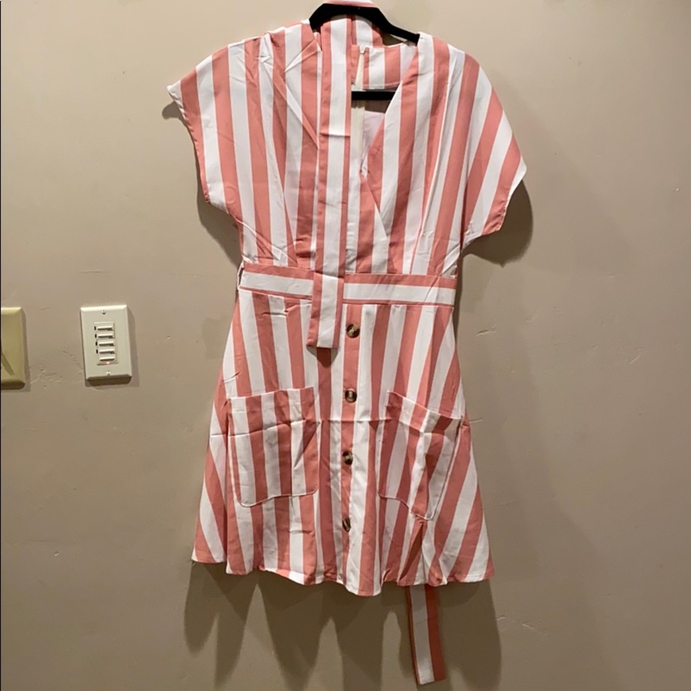 Striped pink dress